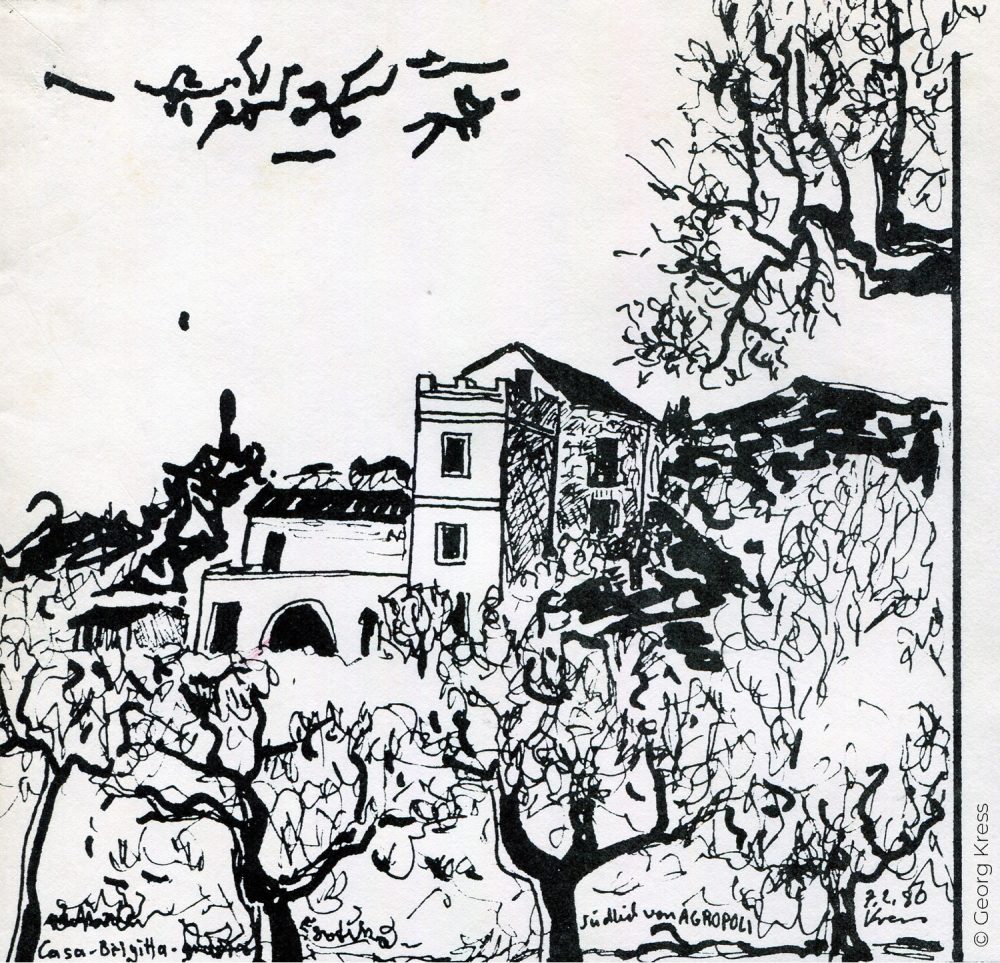 Casa Brigitta. 1980. Tusche auf Japanpapier.