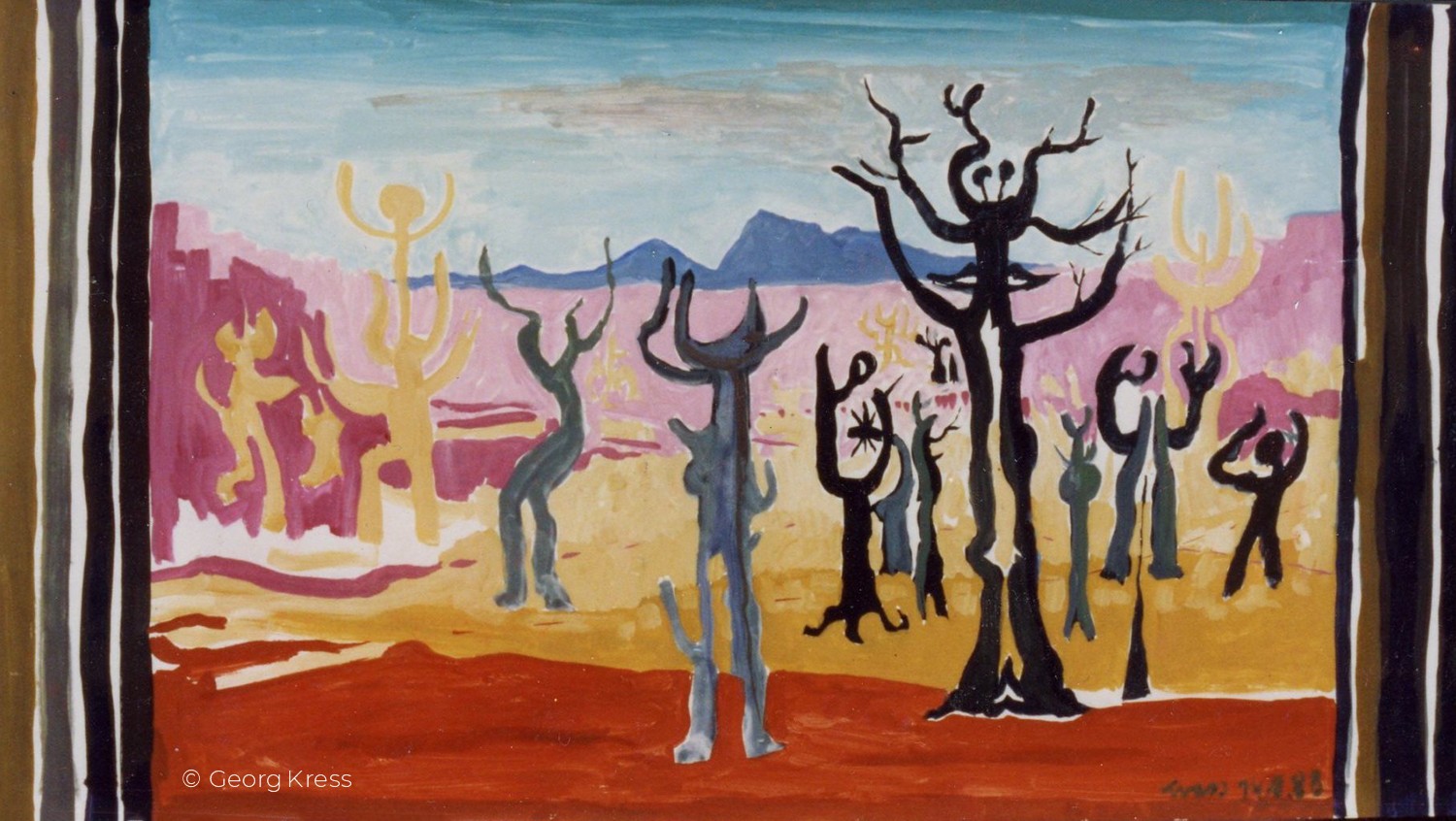 Nach dem atomaren Winter. 1988. Eitempera auf Leinwand, Holz.