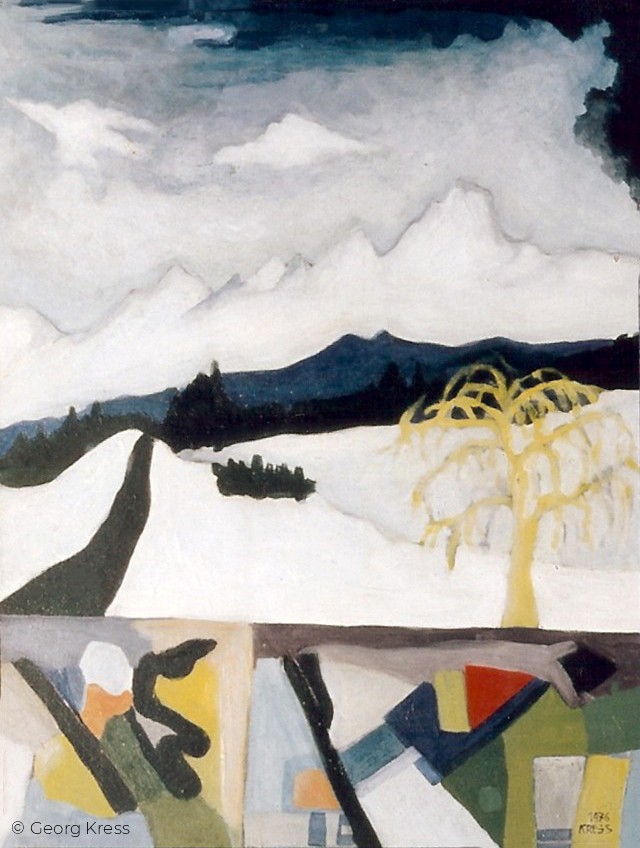 Winter im Chiemgau. 1976. Eitempera.