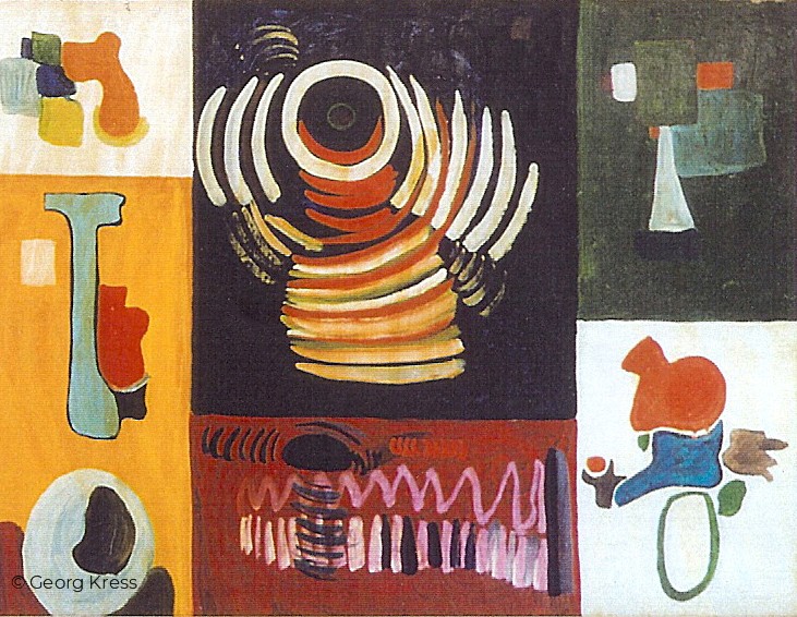 Abstraktion Nr. 30. 1964. Eitempera, Öl auf Holz.