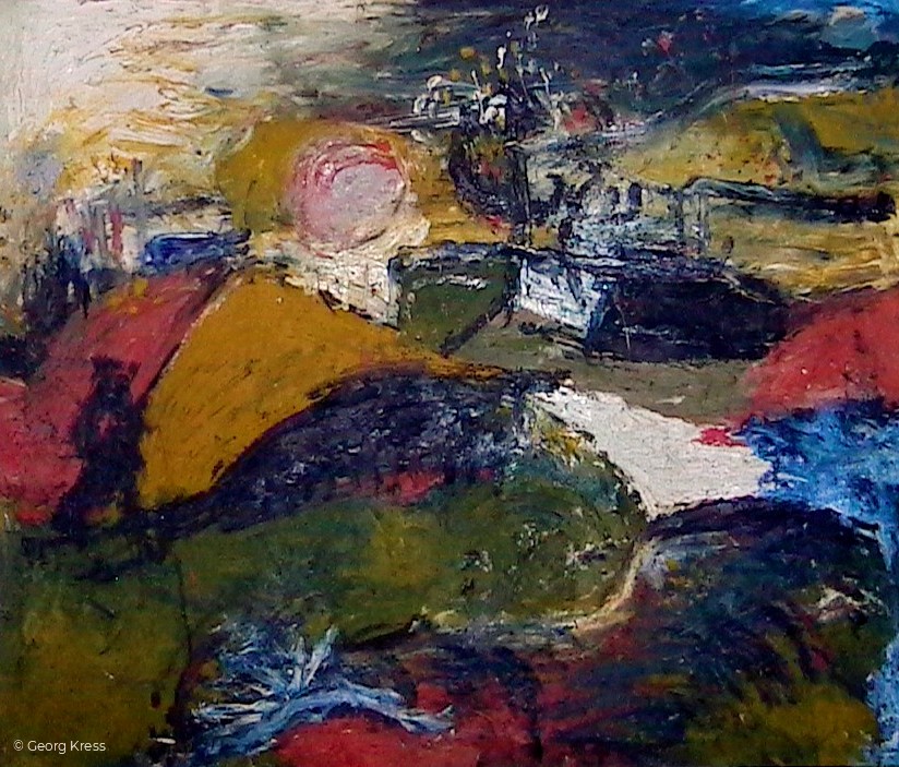 Brüssel - Land. 1962. Tempera, Öl auf Leinwand.