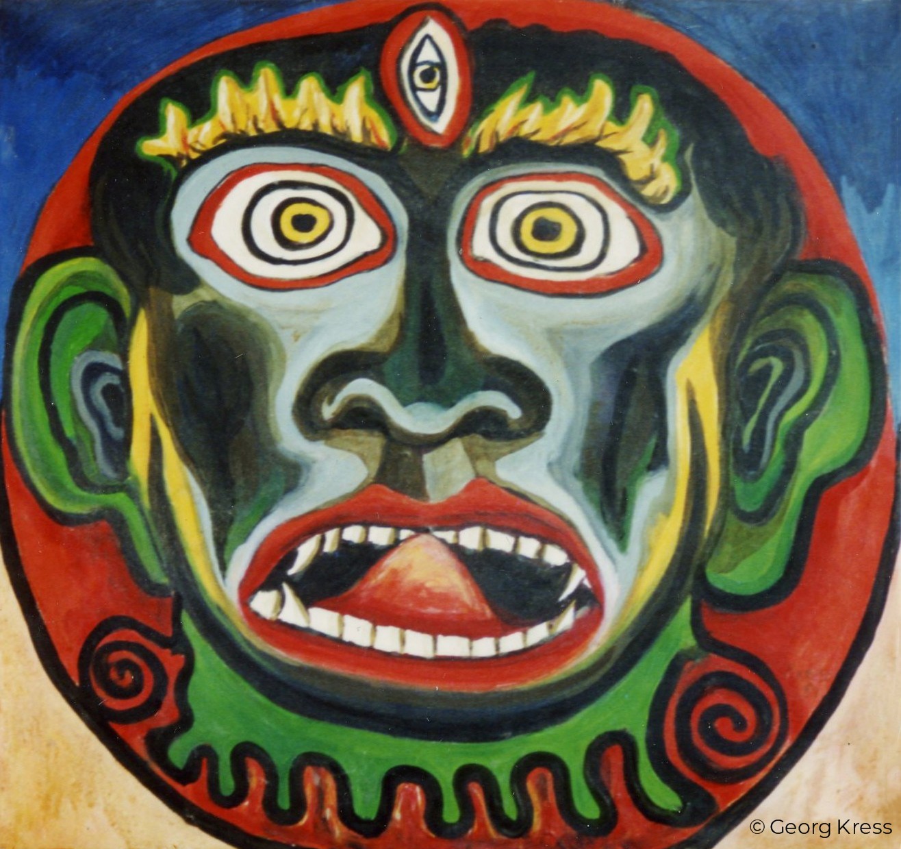 Daimon. 1984. Eitempera, Öl auf Leinwand.