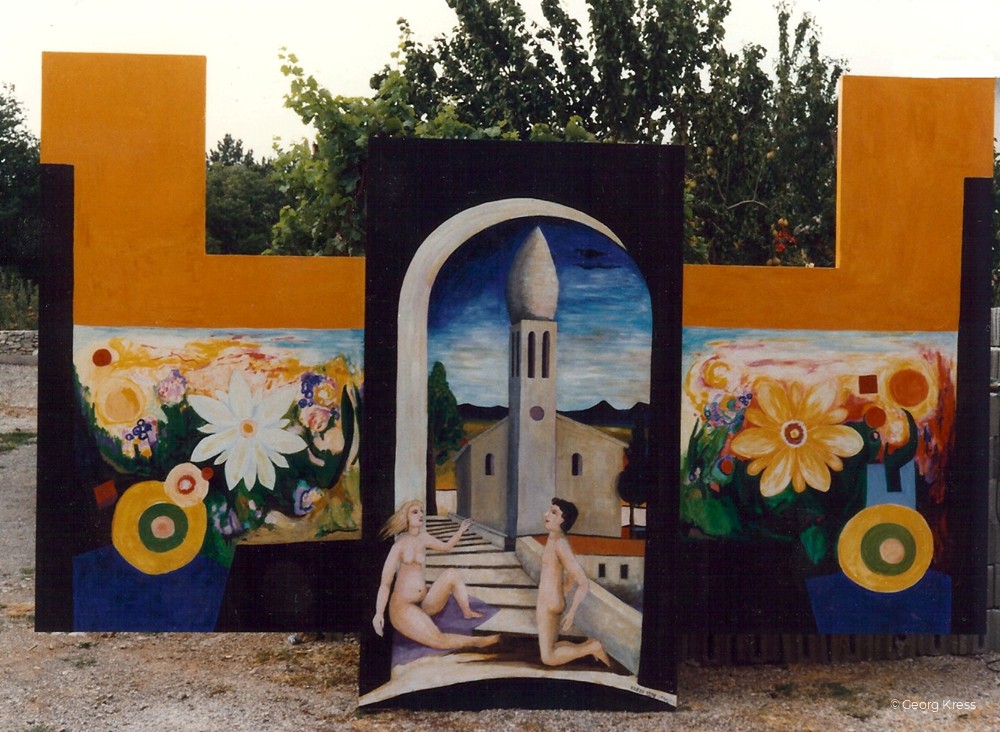 Frühling im Karst. 1990. Öl, Eitempera auf Holz.