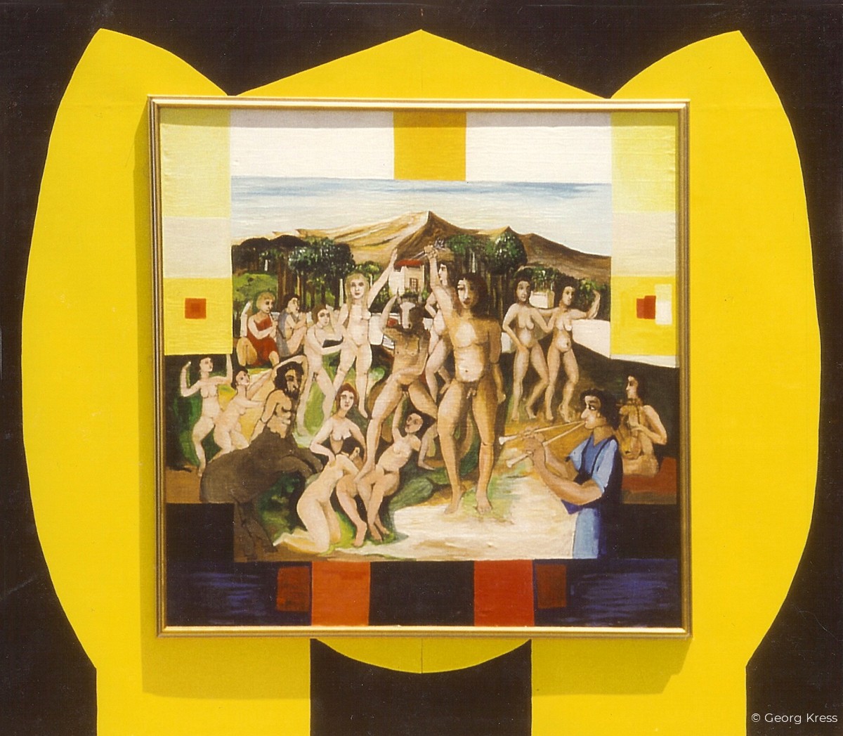 Freiheit - Sieg über den Minotaurus. 1987. Eitempera, Öl, Dispersion auf Leinwand, Holz.