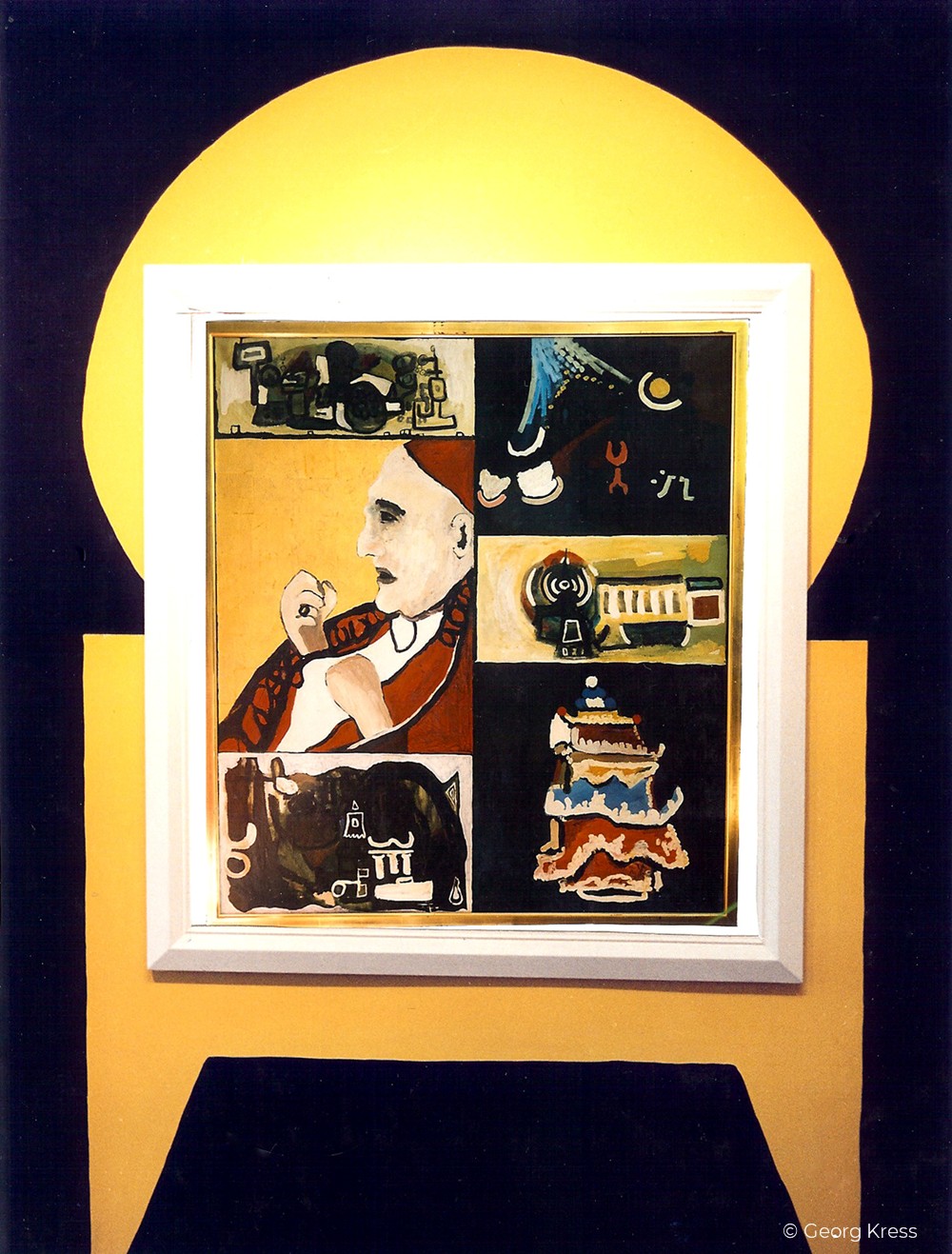 Papst Johannes XXIII. 1995. Eitempera, Blattgold auf Leinwand.